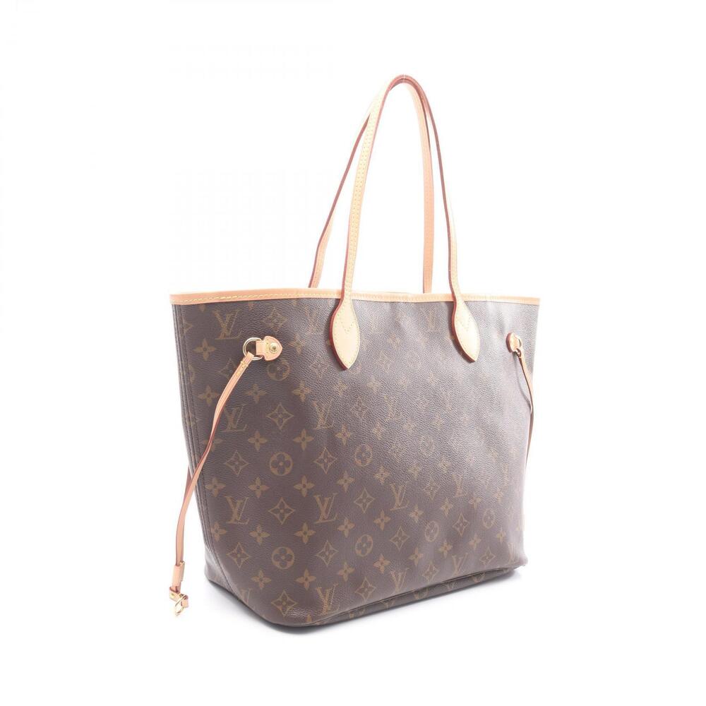 Louis Vuitton Tote Canvas Leather Brown Neverfull Bag Monogram Brown